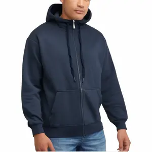 Unisex Oversized Zip-Up Hoodie for Spring - Drop Shoulder Hooded Sweatshirt, Trendy Loose Fit Essential for Men, Women & Couple Outfits
