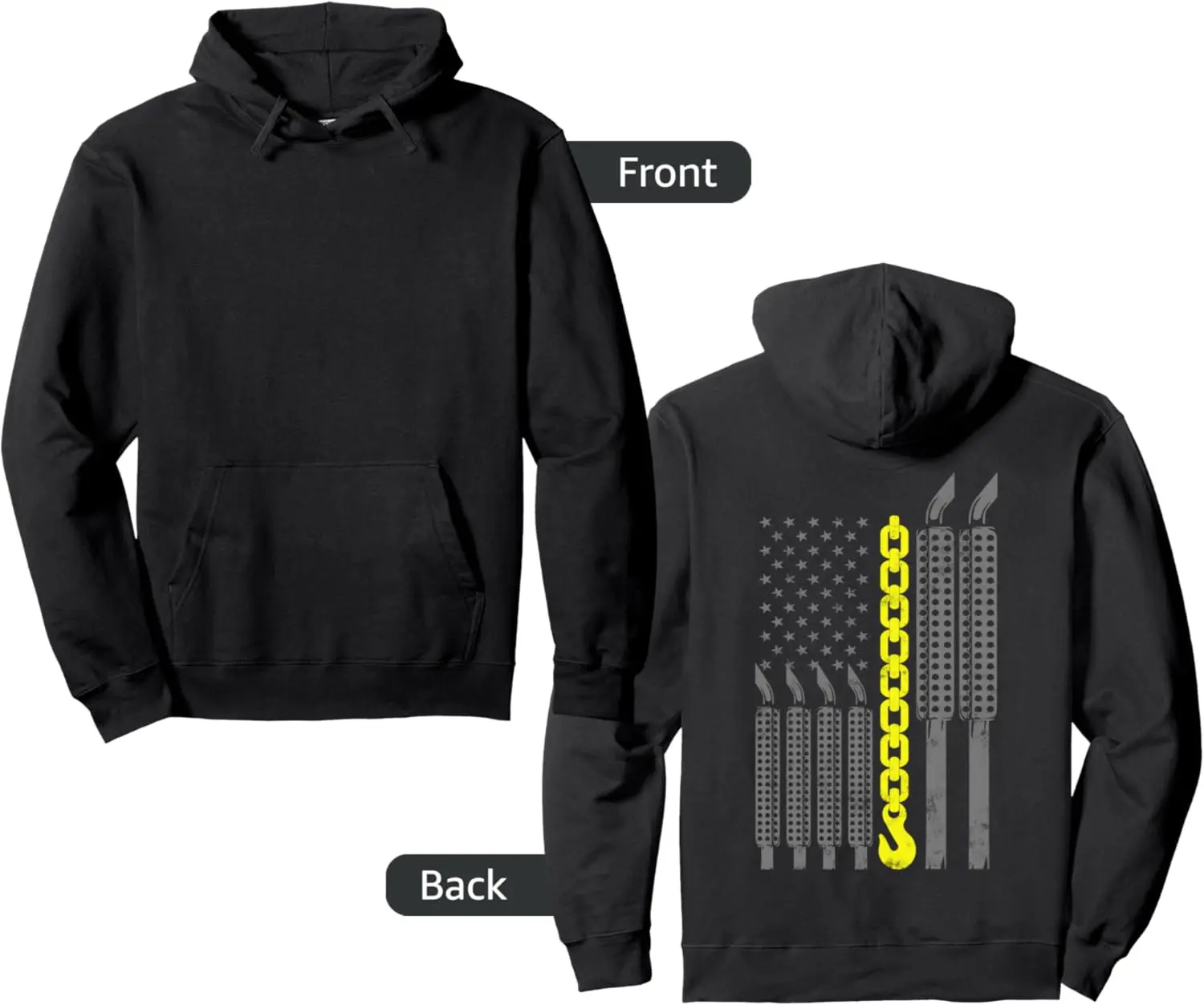 Tow Driver Thin yellow line American flag gift Towing Dad Pullover Hoodie