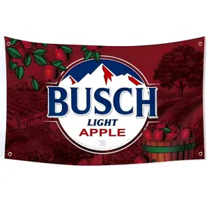 Busch Light Apple of  Famers Dilly Flag 3x5Ft Flag Funny Poster Tapestry for Wall Hanging College Dorm Men Cave Decor Outdoor Indoor Decoration Banner with 4 Brass Grommets