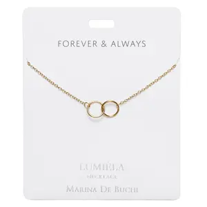 'Forever & Always' Dainty Link Necklace Adjustable 14"-18" Perfect Gift for Layering