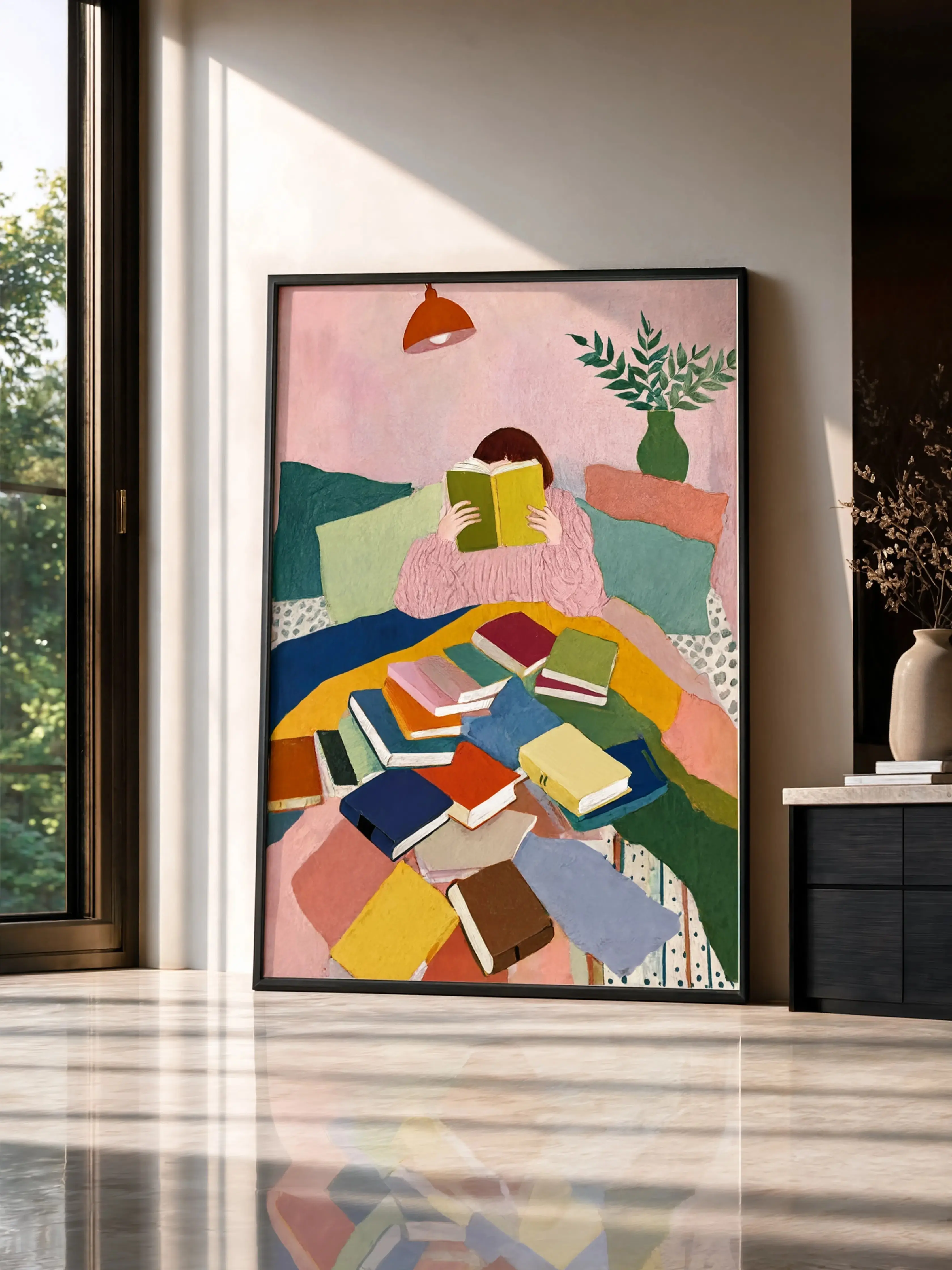 Literary Wall Art Print Cozy Reading Decor Book Lover Library Poster Gift