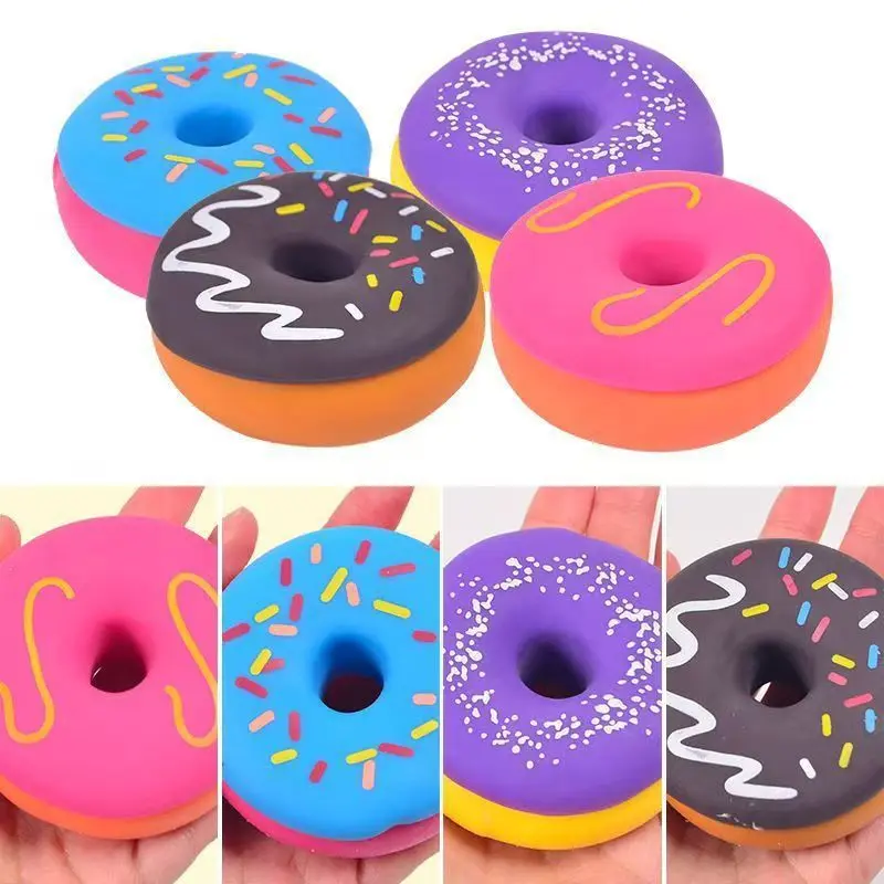 Donut Fidget Hand Strengthener - Set of 4 or Single Unit - Random Colors - Stress-Relief Tool, Fidgets