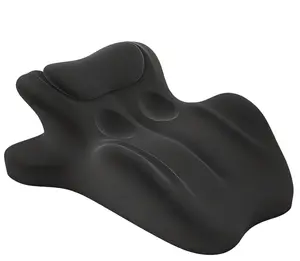 Ergonomic Memory Foam Support Pillow, 27° Angled Contoured Cushion for Neck & Waist, Multi-Position Comfort Pillow, Ideal Gift Choice, Black