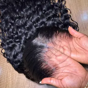 Curly 13x6 Glueless Wigs Ready To Wear HD Lace Frontal Wig Human Hair Deep Wave Lace Front Wigs For Black Women Pre Plucked 200% 250% Density