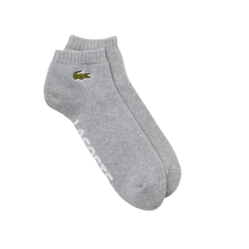 LACOSTE SPORT Men's Stretch Cotton Low-Cut Socks, Soft and Stylish Branded Design for Casual or Formal Wear, Casual Socks, Stylish Design, All Seasons, Plain, Breathable Cotton, Easy Daily Wear, Low‑Cut Modern Look, Ra4184-Mtg