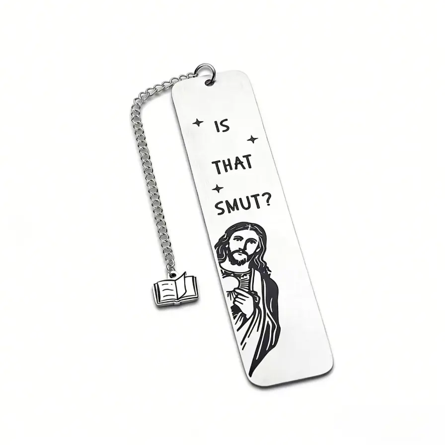 Unisex Rectangular Playful Faith Christian Bookmark with Humorous Quote, 1-Piece Fashion Accessory - Birthday Gift Ideas for Book Lovers, Holiday Presents for Adults, Bookmark Function, One-Piece