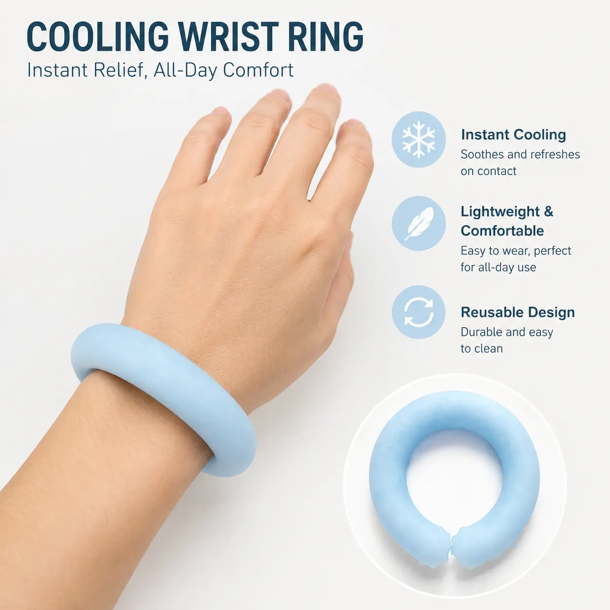 1 Count, Smooth Matte Solid Color Bangle Bracelet, Wrist Decorative Accessory for Daily Casual Wear