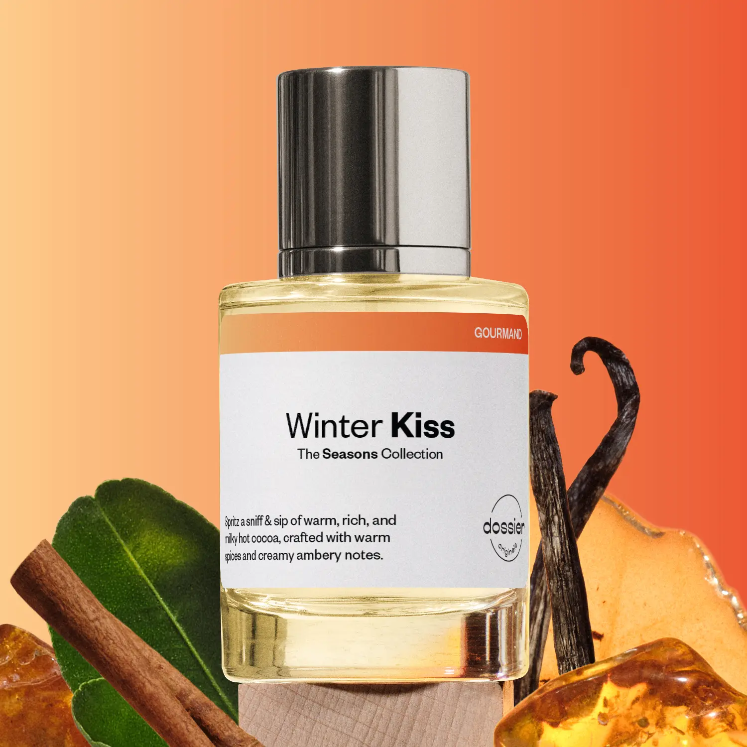 Winter Kiss, Dossier Originals, 50ml, Eau de Parfum, Vanilla, Chocolate, Cinnamon, Vetiver, Sandalwood Winter Kiss, Dossier Originals, 50ml, Eau de Parfum, Vanilla, Chocolate, Cinnamon, Vetiver, Sandalwood