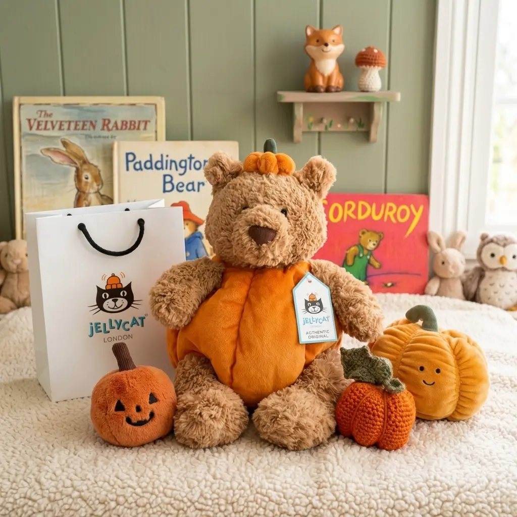 Original Jellycat Pumpkin Bear Plush | In Stock USA | Includes Free Jellycat Shopping Bag