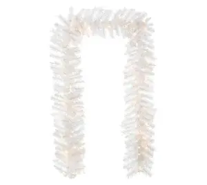 Glitzhome 9ft Pre-Lit LED Christmas Garland, with Timer