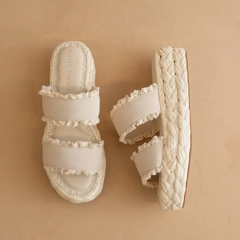 Polly Ruffle Strap Platform Sandal