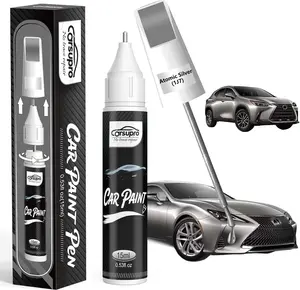 Atomic Silver(1J7) for Lexus Touch Up Paint Pen, 2 in 1 Car Scratch Remover with Pen Tip and Brush, Precise Color Match for Car Paint Scratch Repair, Quickly and Easily Fix Chips and Nicks