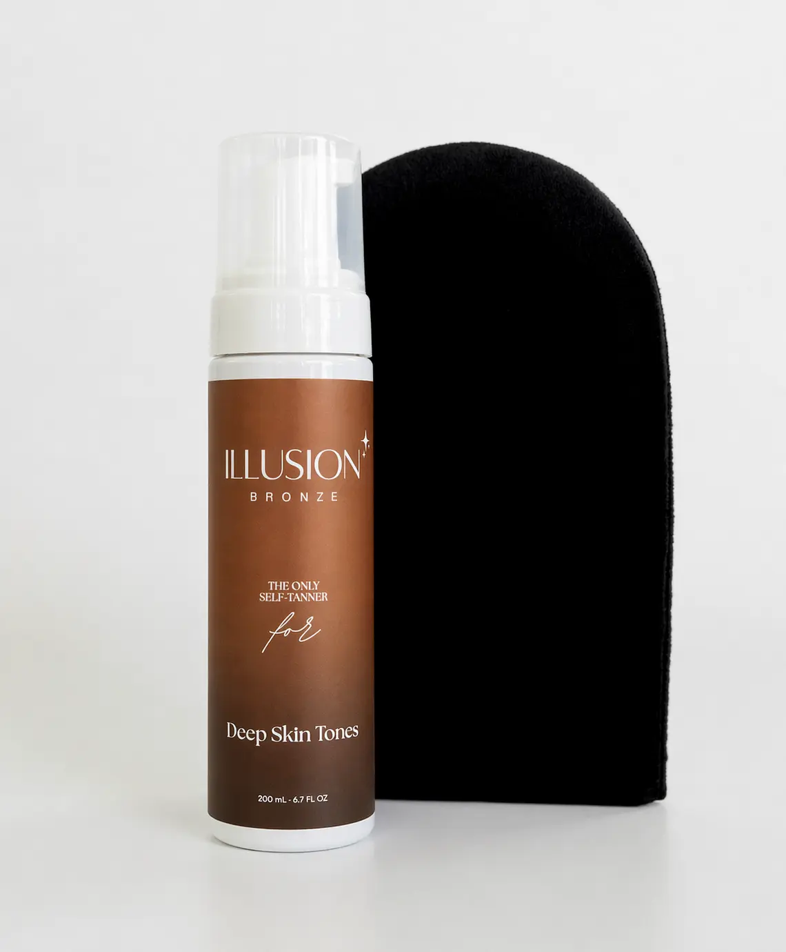 The Deep Skin Tone Self Tanner + Application Mitt