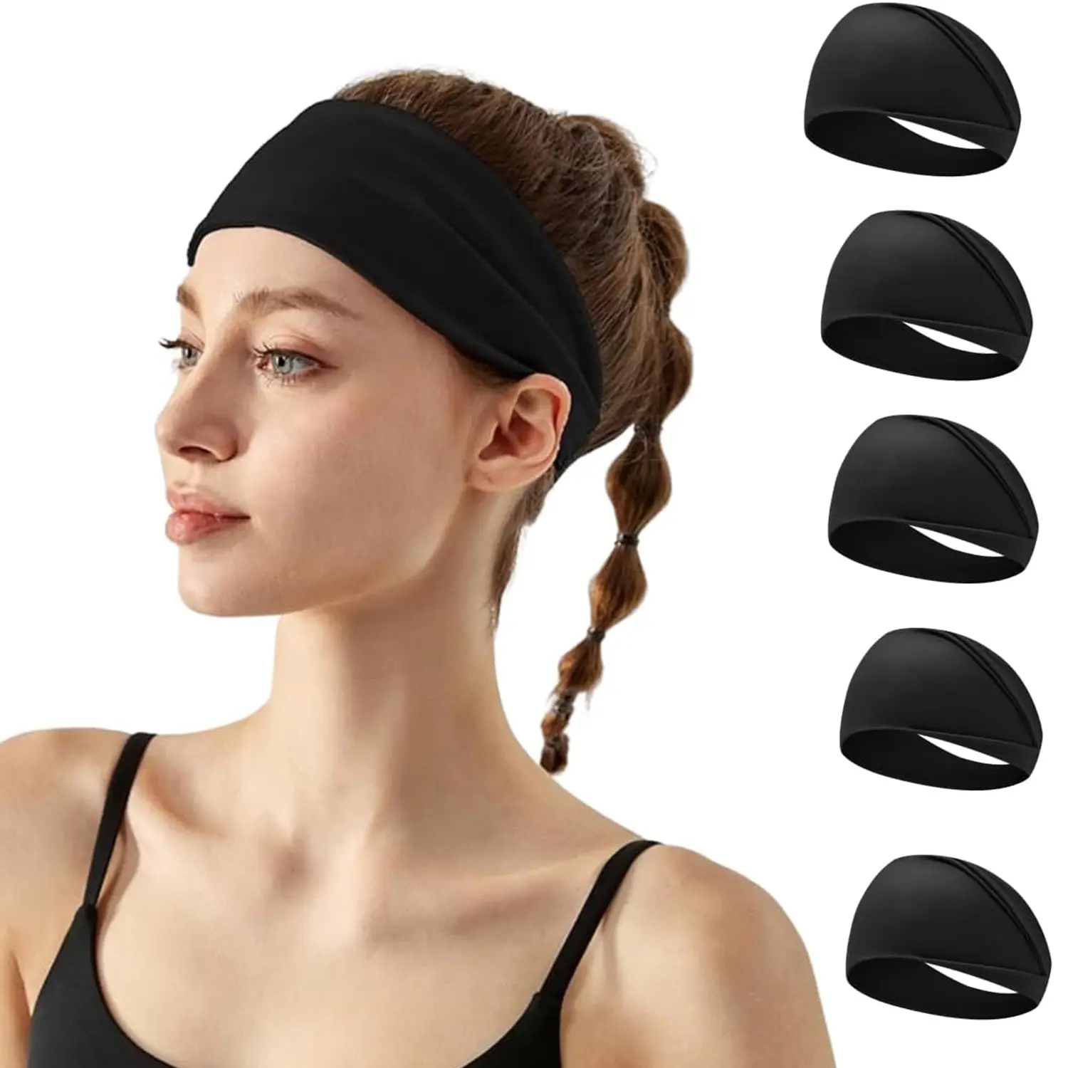 Unisex Running Sweatband Headband, Sweat Wicking Headband, Quick-Dry Sports Bandana, Breathable Fitness Accessory, Workout Headbands, Training Headband, One Size Fits All, Ideal for Gym & Outdoor Activities