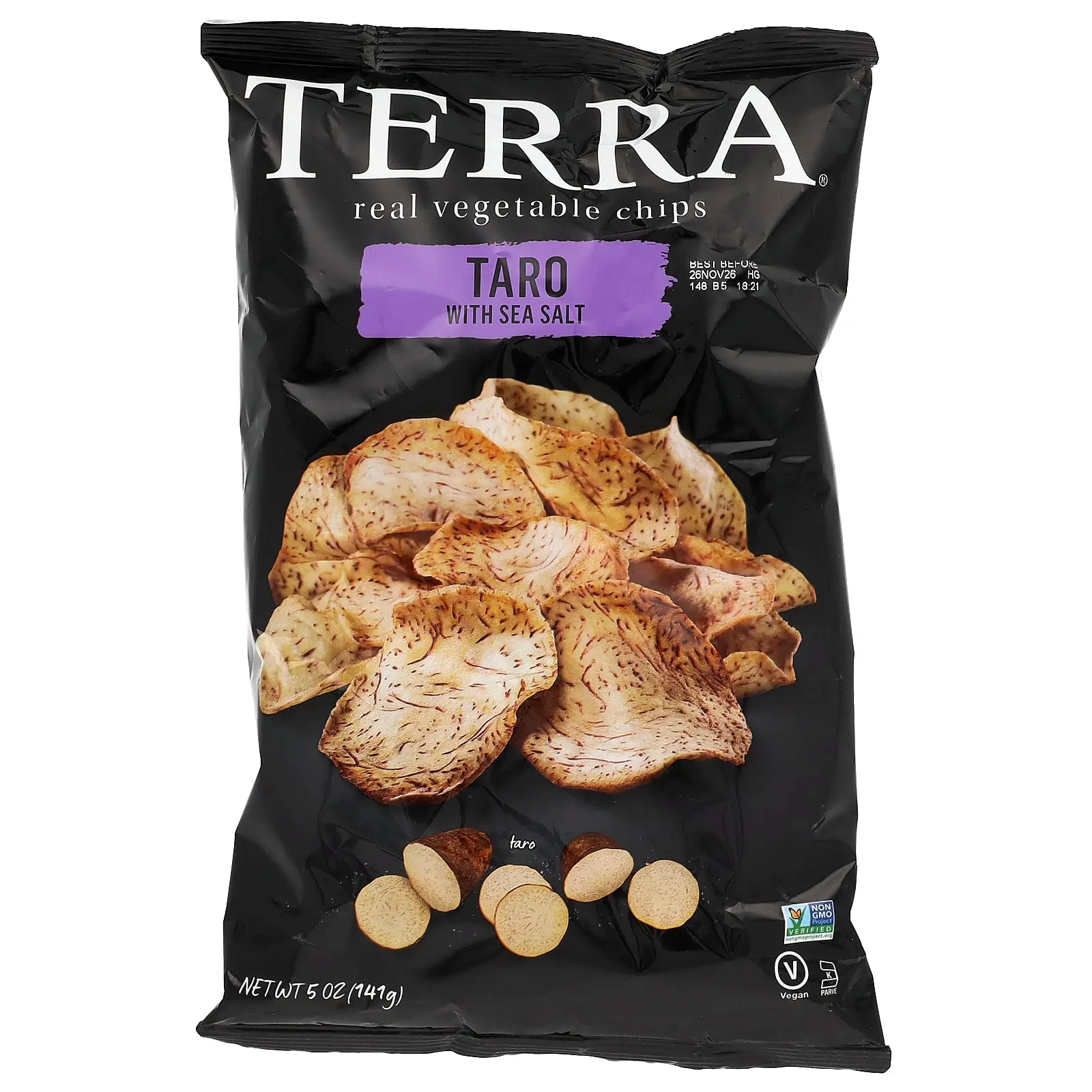 Terra Real Vegetable Chips, Taro with Sea Salt, 5 oz (141 g)