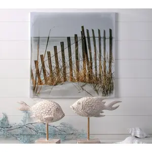10" Fish Pedestal On Stand Set of 2 by Valerie