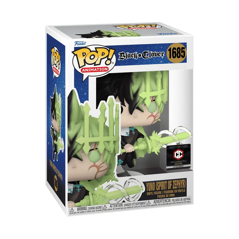 Funko Pop! Black Clover - Yuno (Spirit of Zephyr) (Chalice Collectibles) #1685 Exclusive Collectible Pop Vinyl Figure