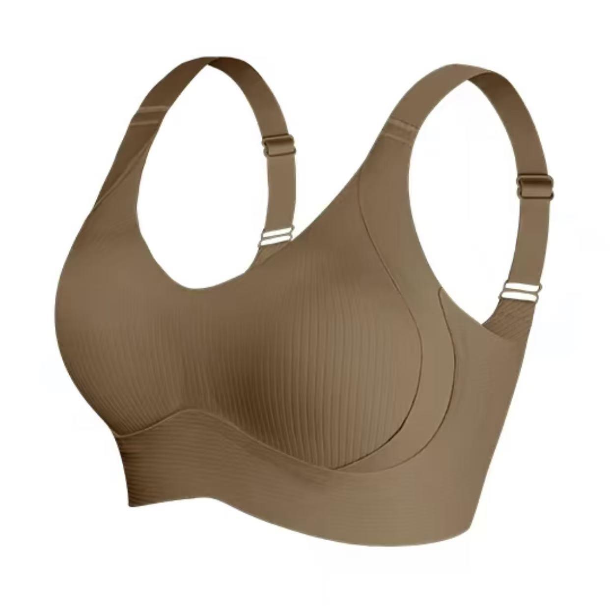 3/4/5piece set Women's Solid Color Wireless Bra Women's Ribbed Push Up Adjustable Wireless Bra,Push up Bras for Women A must-have for sports and fitness: a gift for her/mother