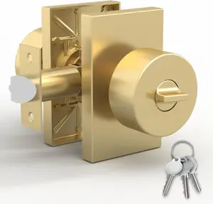 Mega Handles Laura Collection I Door Knob Lock Handle Set for Entry, Hallway, Closet, Bathroom & French Doors I