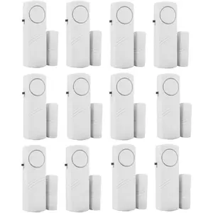 Door Window Alarm, Burglar Alarm, Home Security Magnetic Sensor Anti-Theft Alarm (Home Alarm (12 pcs))