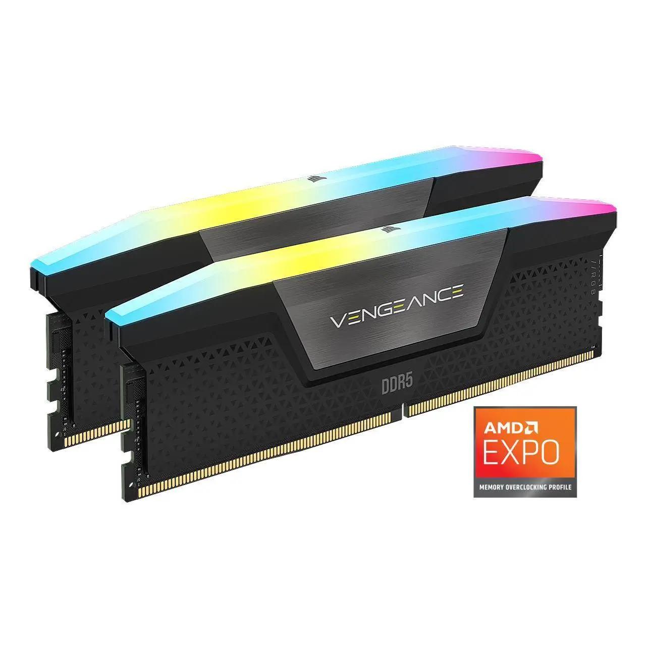 CORSAIR Vengeance RGB 32GB (2 x 16GB) 288-Pin PC RAM DDR5 6400 (PC5 51200) Desktop Memory Model CMH32GX5M2B6400Z30