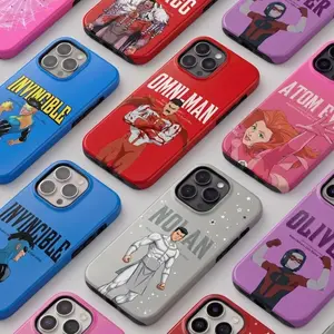 Invincible Double Layer Phone Case, Retro Superhero Comic Inspired Tough Protective Cover for iPhone 17 16 15 14 13 12 11 & Samsung Galaxy S26 S25 S24 S23 S22 S21