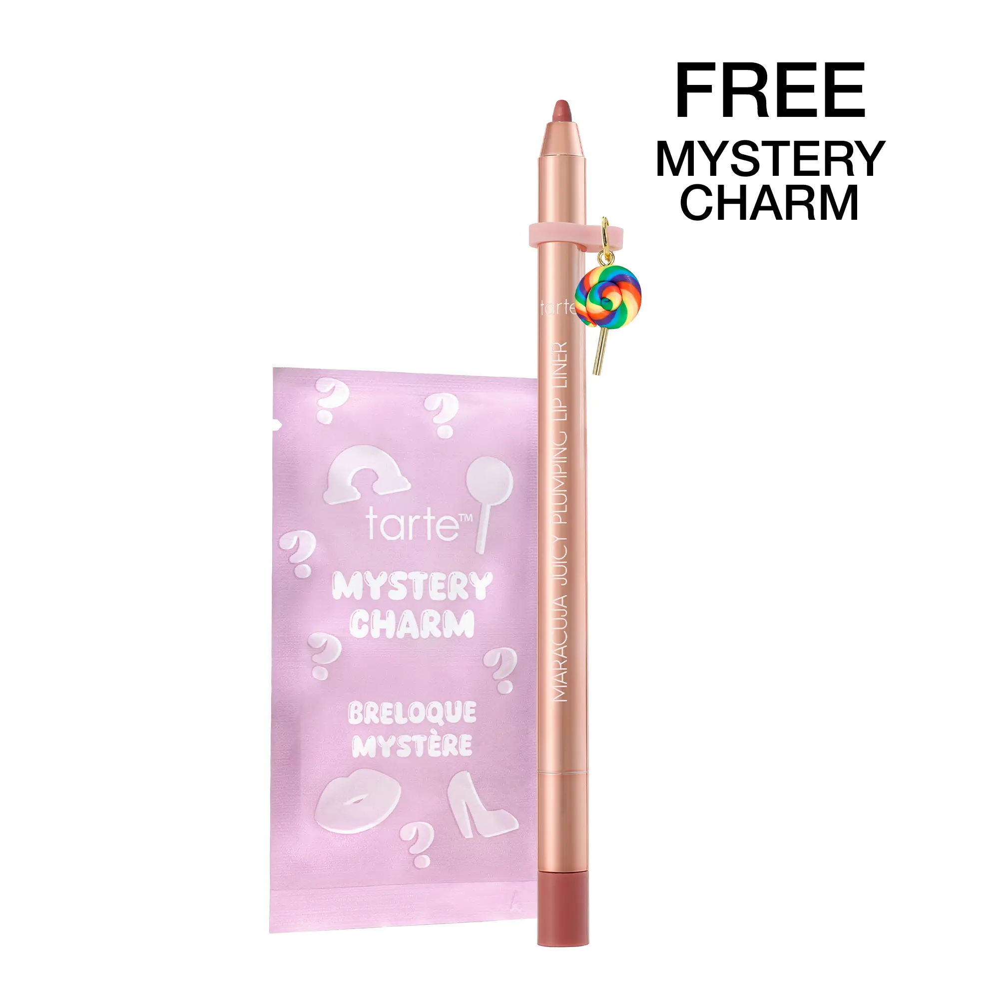 tarte maracuja juicy lip plump liner with limited-edition charm