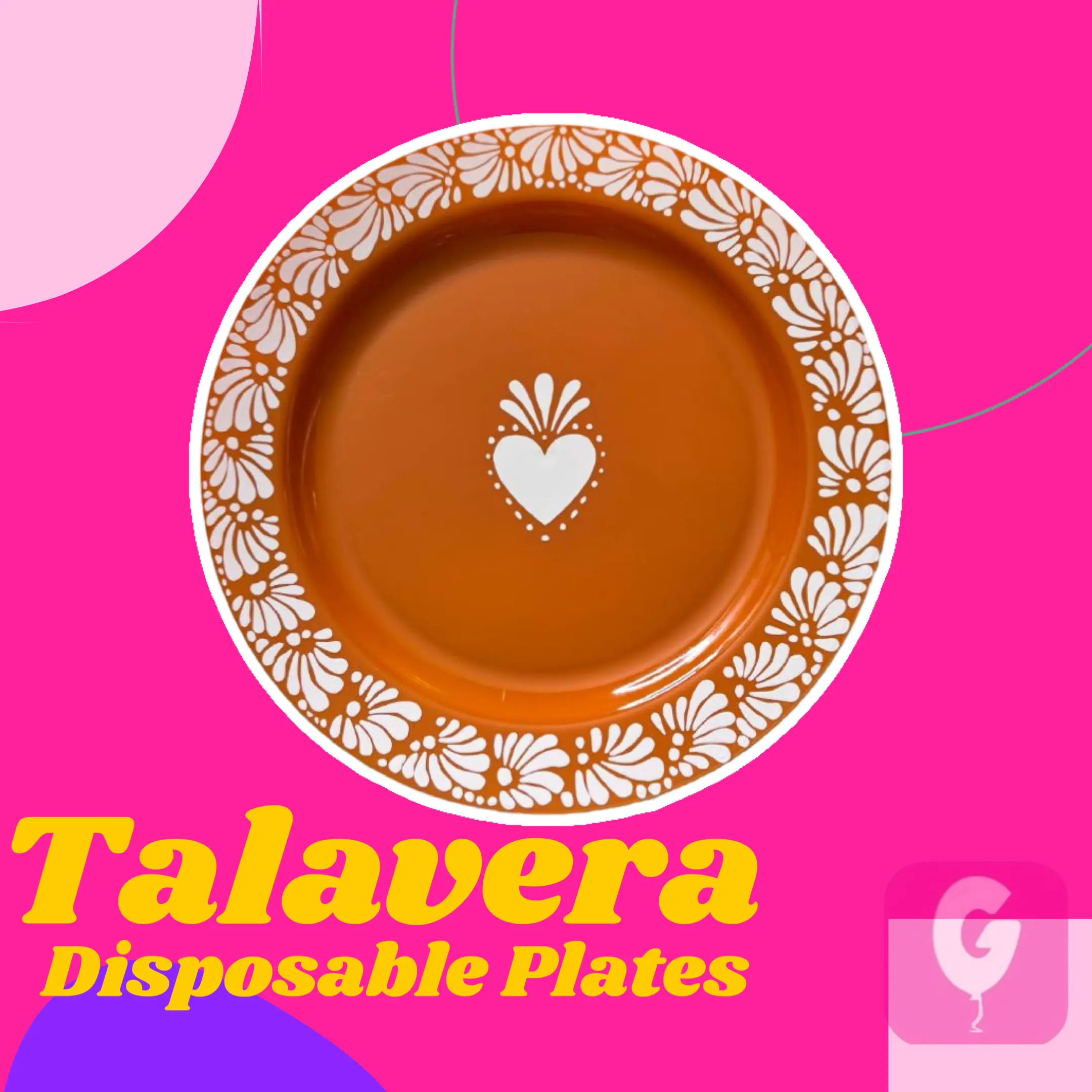 10.25" Talavera Disposable Premium Plates 10.25" Talavera Disposable Premium Plates