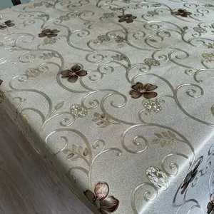 Heavy Duty Vinyl Tablecloth with Polyester Backing Waterproof Oil-Proof Plastic Table Cloth Stain-Resistant Wipeable Rectangle or Square Table Cover for Indoor and Outdoor