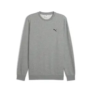 PUMA Mens Essentials Crew Neck Long Sleeve Sweatshirt Casual - Grey