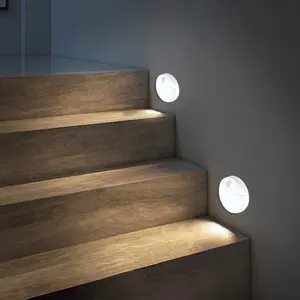 LED Motion Sensor Night Light, Automatic On & Off LED Night Light, Batteries Required LED Night Light for Kitchen, Bathroom, Stairs, Bedroom, Decorative Night Light
