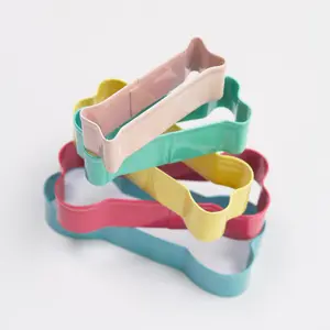 Mini Multicolor Dog Bone Cookie Cutter Set - 5 Sizes