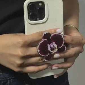 Orchid Flower Magnetic Phone Grip: Tropical Floral Phone Stand