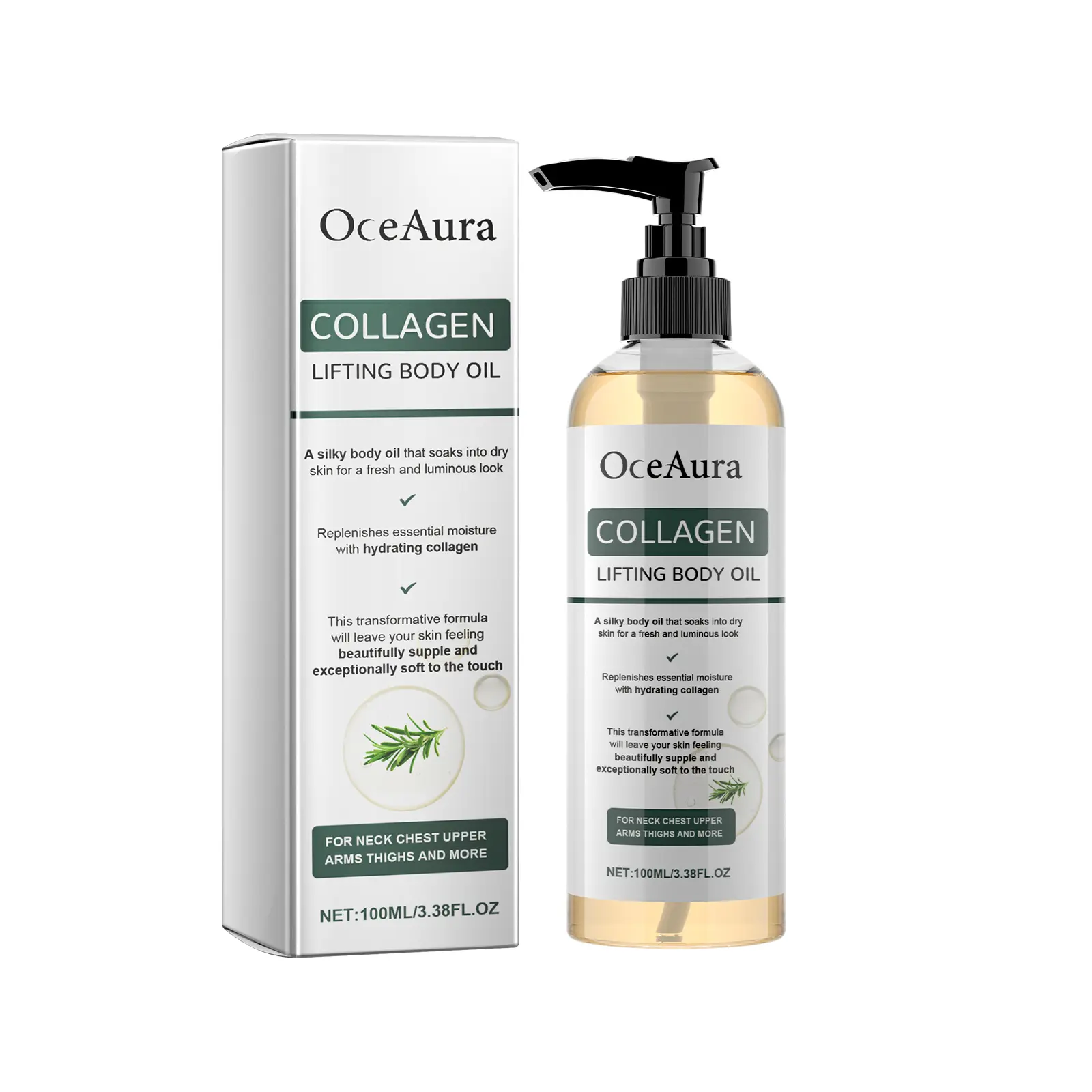 Collagen Body Lifting Oil, Hydrating & Moisturizing Massage Oil for Full Body