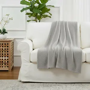 HERRINGBONE TEXTURE THROW BLANKET