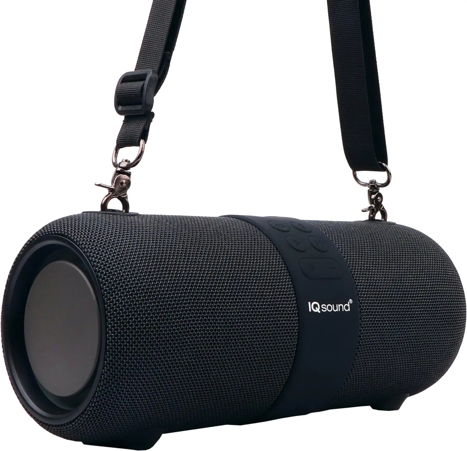 IQsound Supersonic IQ Sound Portable Bluetooth Fabric Speaker with TWS Voice Recognition Water Resistance IQ-2323BT Black