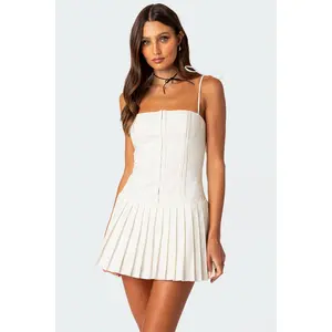 Perri Pleated Corset Mini Dress