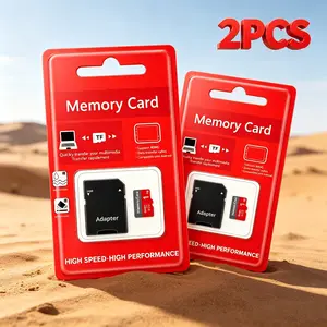 2 Pack Durable Micro TF SD Cards with SD Adapter, 1TB High Capacity MicroSDXC Card, SD Memory Card Micro SD Card for Dash Cam Car GPS Security Cameras Phones PC Data Storage