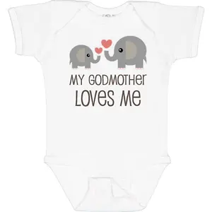 My Godmother Loves Me Baby Bodysuit For Boys And Girls