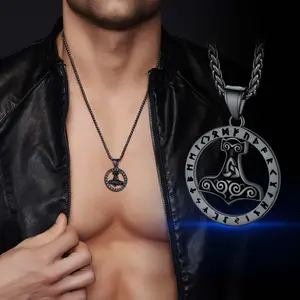 FaithHeart Viking Thor's Hammer Necklace Stainless Steel