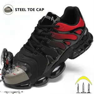 Steel Toe Shoes For Men And Women Comfortable Lightweight Work Safety Shoes Puncture Proof Slip Resistant Indestructible Sneakers Construction Work Utility Shoes