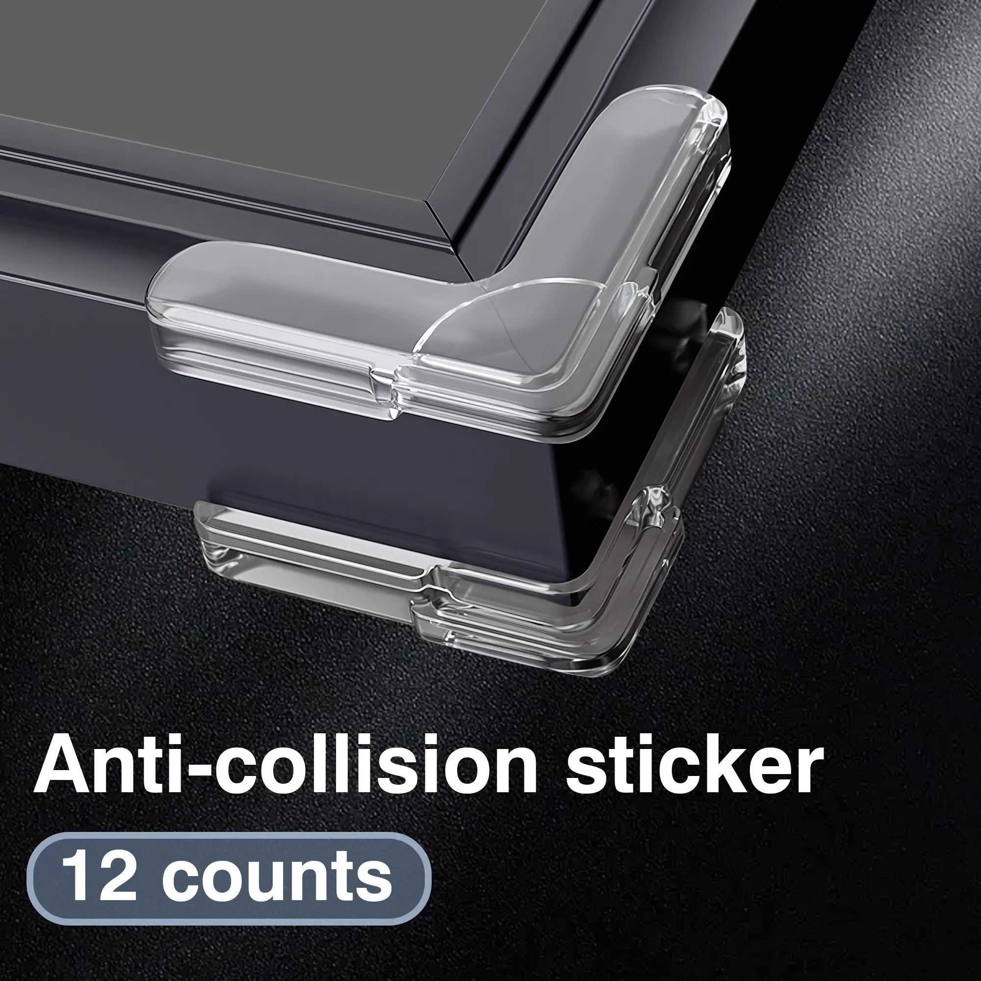 12 Counts Safety Corner Protectors Guards, Clear Flexible Table Edge Covers for Infant Proofing Furnishings, Kids Safety Corner Pads Against Dangerous Corners, Table Guard