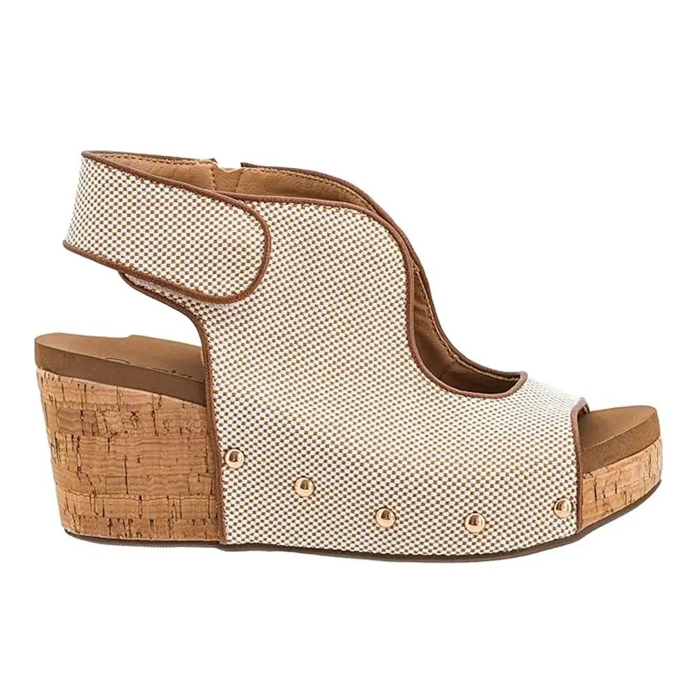 Corkys Womens Frisky Slingback Casual Sandals Casual Mid Heel 2-3" - Beige