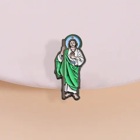 Creative Religious Figure Alloy Brooch Pin Clip, Trendy Versatile Clothing Backpack Hat Decoration Badge Accessories, Perfect Gift for Friends and Students, Hat Pins
