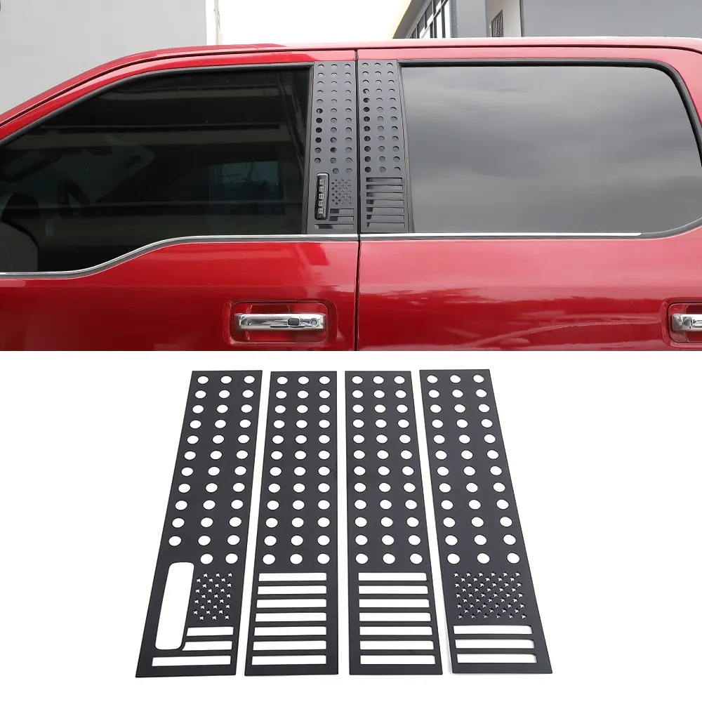 Chrome Exterior Window B Pillar Post Cover Trim Panel for 2015-2020 Ford F150, Automotive Chrome Trim, Car Accessory, Truck Accessories