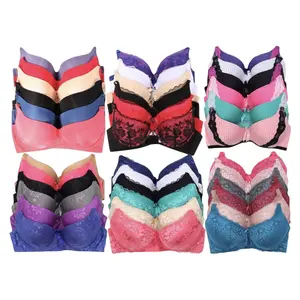 Women's 6-Item Pack Of  Random Assorted Print Bras (Sizes 30A To 46DDD)