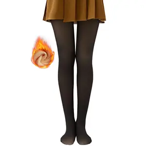 Viconow Fleece Lined Tights For Women Fake Translucent Pantyhose High Waisted Ladies Stretch Sheer Thick Stocking