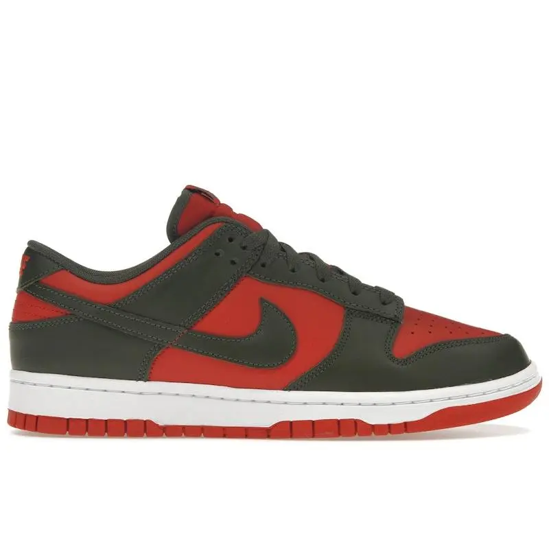 Nike Men's Dunk Low Mystic Red Cargo Khaki, from StockX