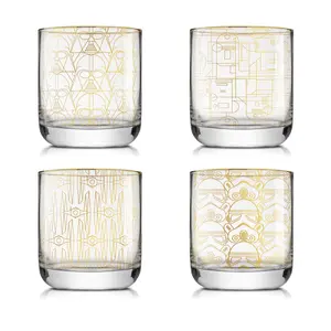 JoyJolt Set of (4) 10oz Star Wars Old Fashion Drinking Glass