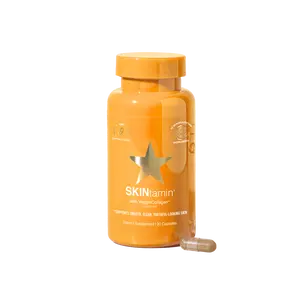 HAIRtamin SKINtamin – Daily Collagen Peptides Skin Supplement with 22 Beautifying Vitamins and Vegetarian Ingredients for Clear, Youthful Skin - 30 Day Supply Colagen Dietary Supplement